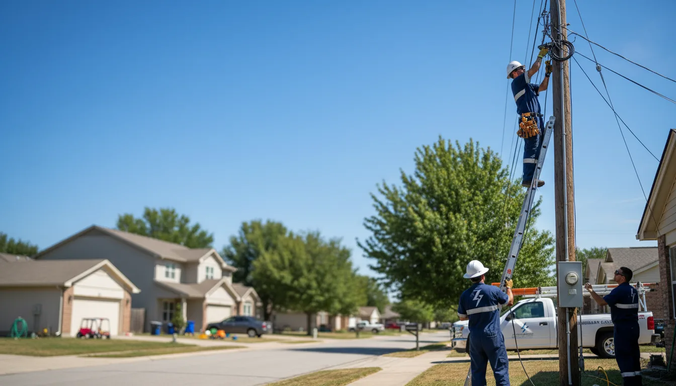 Residential electrician providing installation services in Mooreville, MS